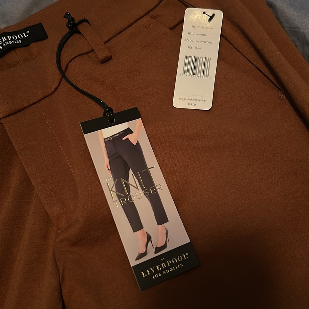 Liverpool Brown Knit Trousers - Picture 2 of 6